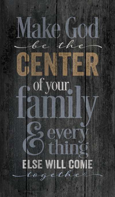 Pa1047 14 X 24 In. Make God Be The Center Of Your Family Wood Pallet Design Wall Art Sign