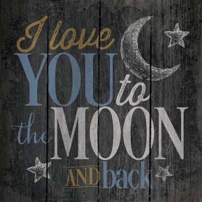 Pa1049 14 X 14 In. Love You To The Moon & Back Wood Pallet Design Wall Art Sign