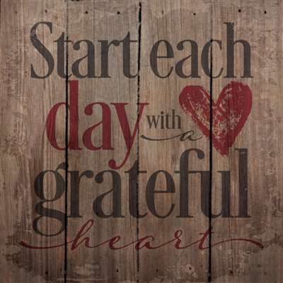 Pa1051 14 X 14 In. Begin Each Day With A Grateful Heart Wood Pallet Design Wall Art Sign