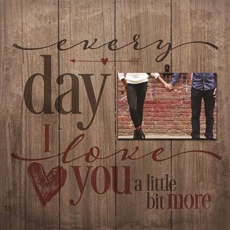 Pa1056 14 X 14 In. Every Day I Love You A Little Bit More Wood Pallet Design Wall Art Sign