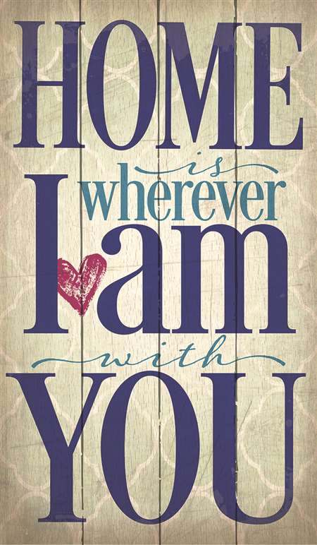Pa1063 14 X 24 In. Home Is Wherever I Am With You Wood Pallet Design Wall Art Sign