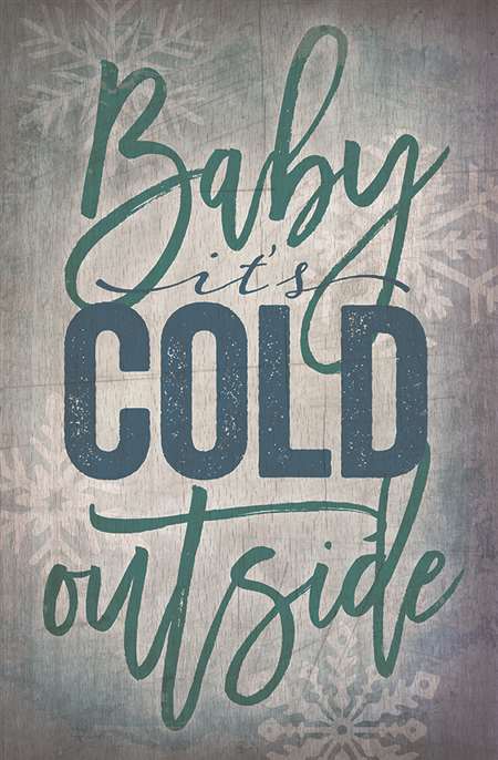 Pa1072 10.5 X 16 In. Baby It Is Cold Outside Wood Pallet Design Wall Art Sign