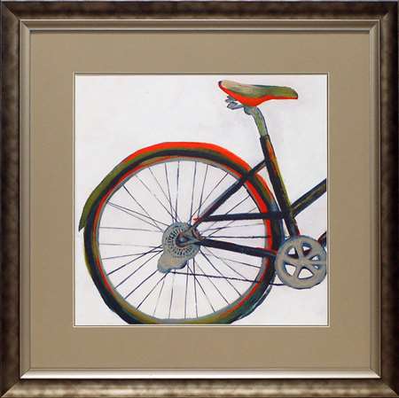 N1935 28 X 28 In. Bicycle Diptych I Framed Art Print