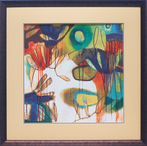 N1952 26 X 26 In. Tropical Burst I Framed Abstract & Contemporary Art Print