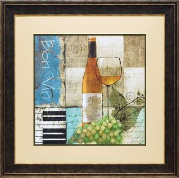N1118 29 X 29 In. Bon Vin Framed Kitchen Wine Art Print