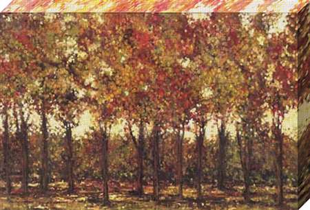 Nc1011 36 X 24 In. Bordeaux Trees Canvas Framed Landscape Canvas Gallery Wrap Art Print