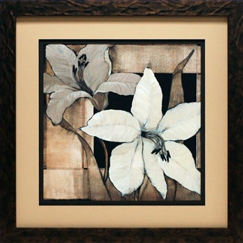 N1462 27 X 27 In. Dramatic Lily Grid Ii Framed Floral Art Print