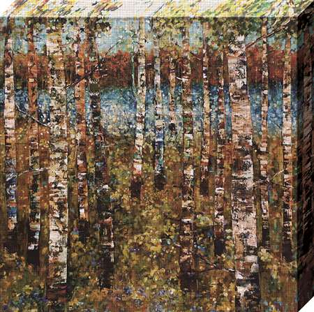 Nc1043 30 X 30 In. Purple Birch Framed Landscape Canvas Gallery Wrap Art Print