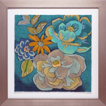 N1668 28 X 28 In. Trousseau Chintz Ii Framed Floral Art Print
