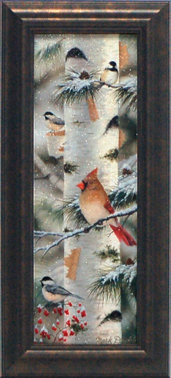 L043 8 X 17.5 In. Feathered Friends Ii Wildlife Lodge Cabin Art Print