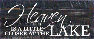Re1004b 14 X 7 In. Heaven Is A Little Closer At The Lake Pallet Wood Art Sign