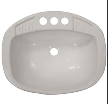 1260.1012 12 X 15 In. Plastic Lavatory Sink Kit, White