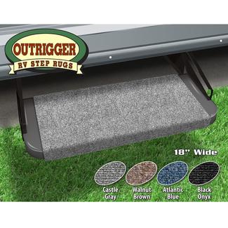0142.1191 18 In. Outrigger Rv Step Rug, Castle Gray
