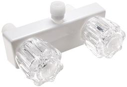 1209.1196 4 In. Personal Shower Valve, White With Clear Handles