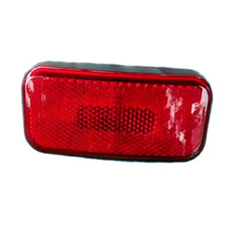 1304.1333 Rounded Corner Clearance Light, Red Light With Black Base