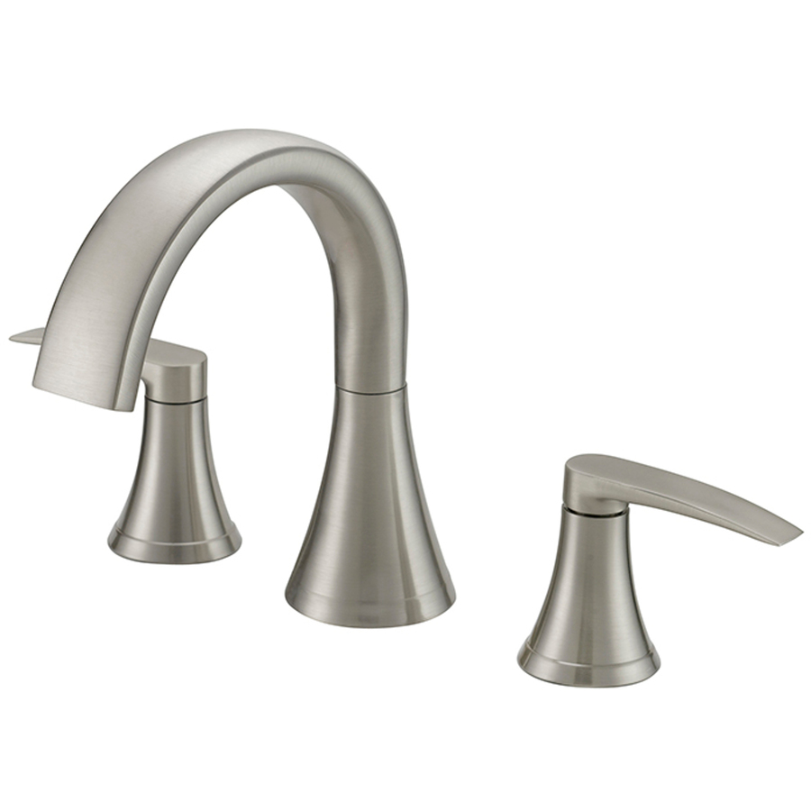 1207.1686 4 In. Lavatory Arc Faucet, Brushed Nickel - 2 Handle Lever