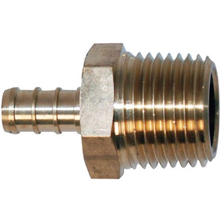 1247.3057 0.5 X 0.5 In. Mpt Barb Brass Male Adapter