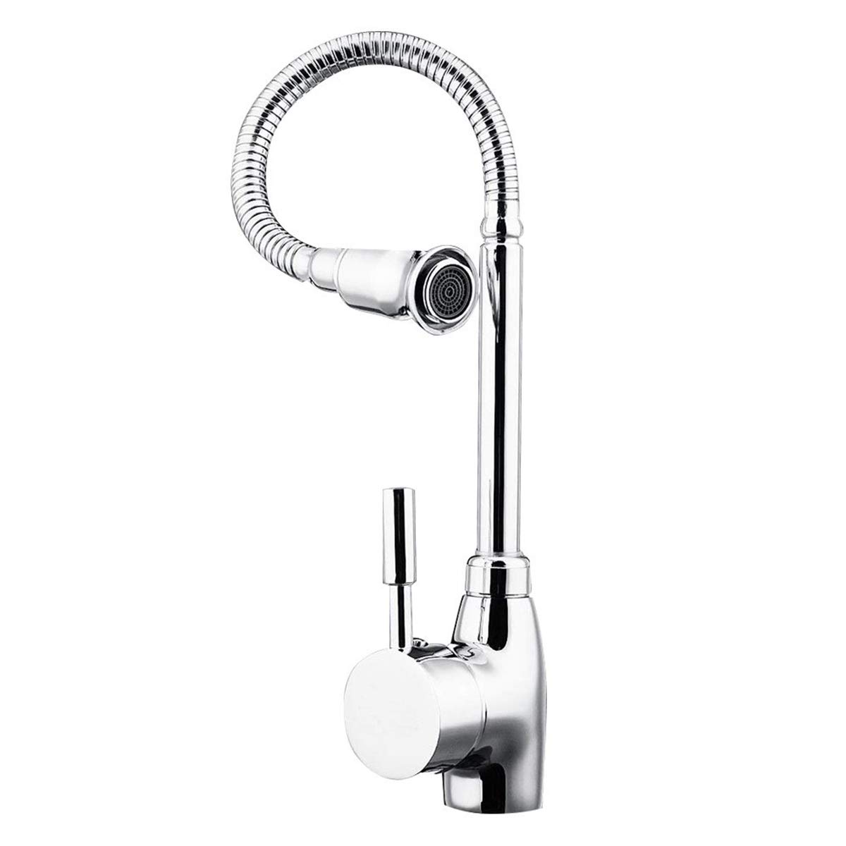 Single Lever Gooseneck Kitchen Faucet With Pull-down - Chrome