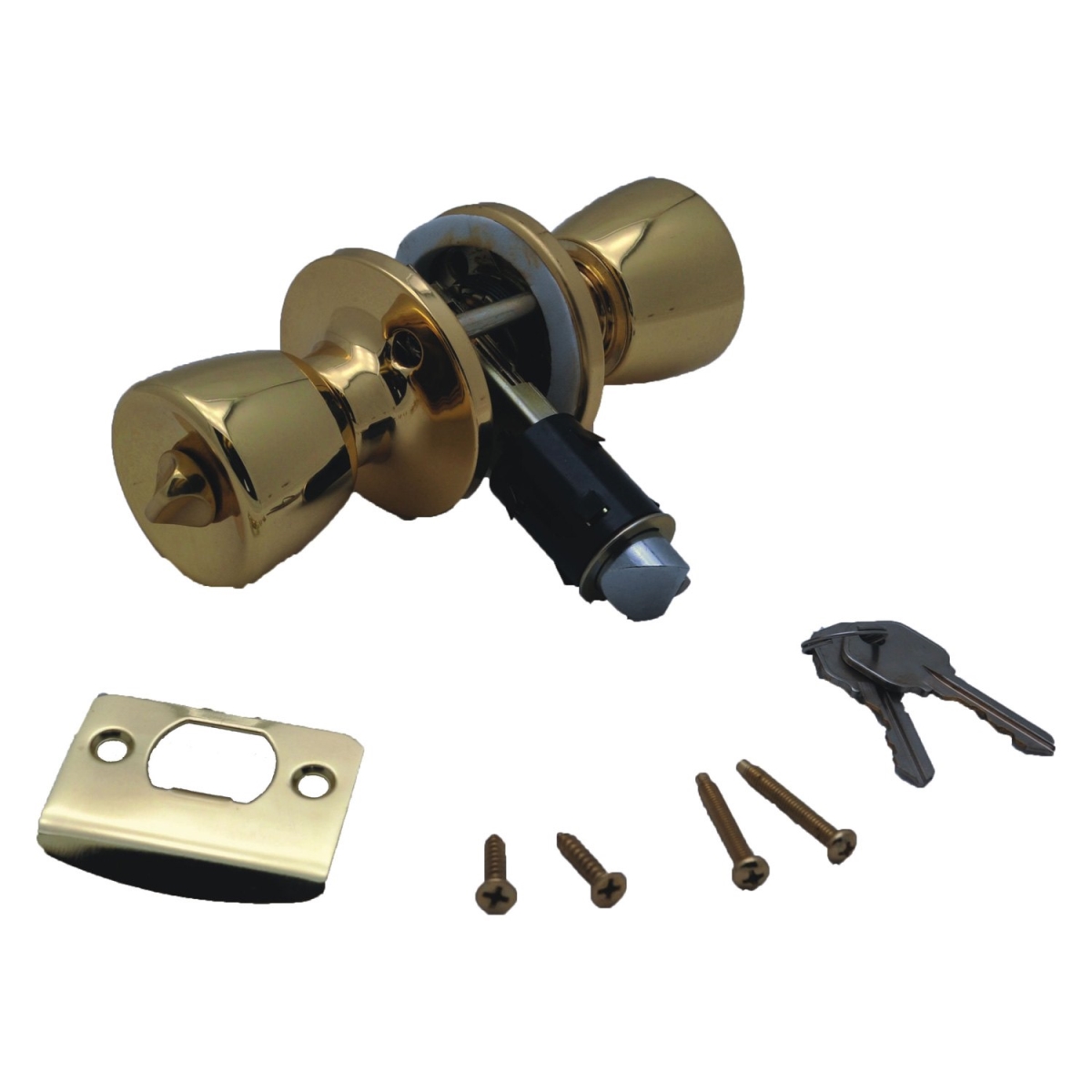 1212.1174 Entrance Lock Knob Set - Polished Brass