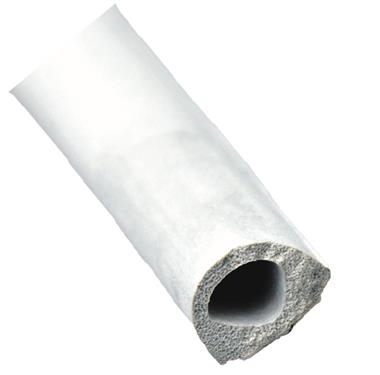 0121.2125 0.5 X 0.375 In. Rubber D Seal With Tape - White