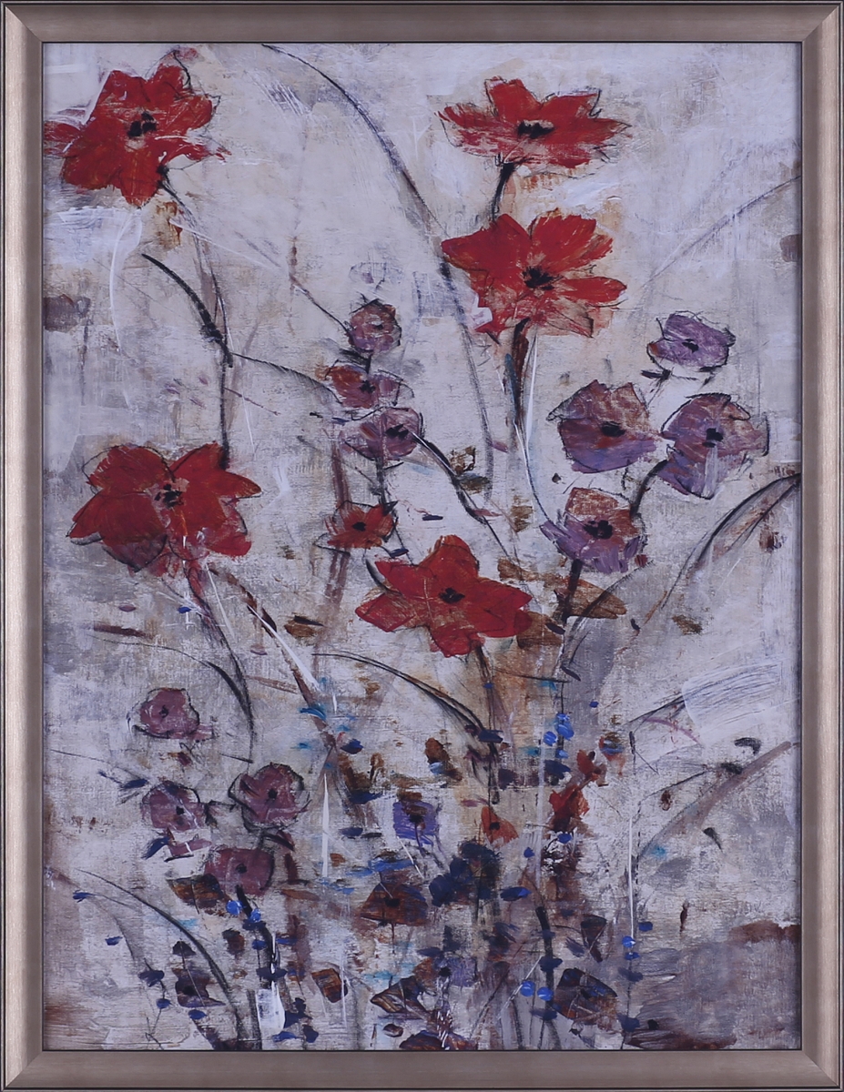 N3025 25.50 X 19.50 In. Floral Wash I - Framed Floral Paper Wall Art