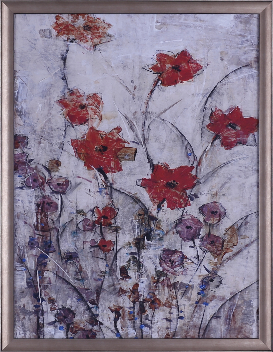 N3025a 25.50 X 19.50 In. Floral Wash Ii - Framed Floral Paper Wall Art