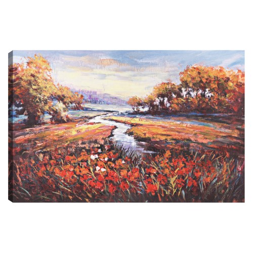 Unbimp4796onl 30 X 48 In. Lake View Landscape Canvas Print Wall Art