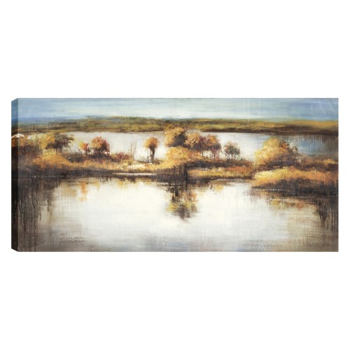 Unblake001onl 30 X 60 In. Mushy Lake Ii Landscape Canvas Print Wall Art