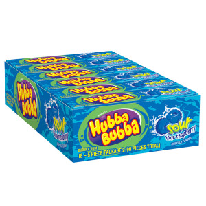 UPC 022000018854 product image for Hubba Bubba 35318 Sour Blue Raspberry Candy 18 Count - Pack of 8 | upcitemdb.com