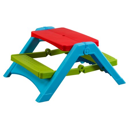 S376 Foldable Picnic Table - Red, Blue & Green