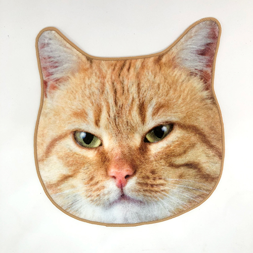 Hem-1423308 7.6 X 8 In. Motif Imabari Funny Animal Face Hand Towel - Brown, Futeneko Cat