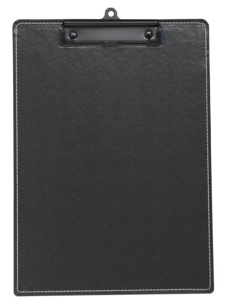 Scb-01 Bk Faux Leather Clipboard With Hanging Hook, Black