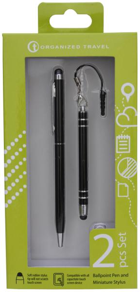 Slp-02 Bk Twin Stylus Pen Set, Black
