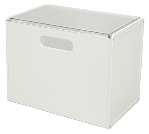 Sfr-03c-ltkd W Portable Plastic Filing Tote With Transparent Cover, White