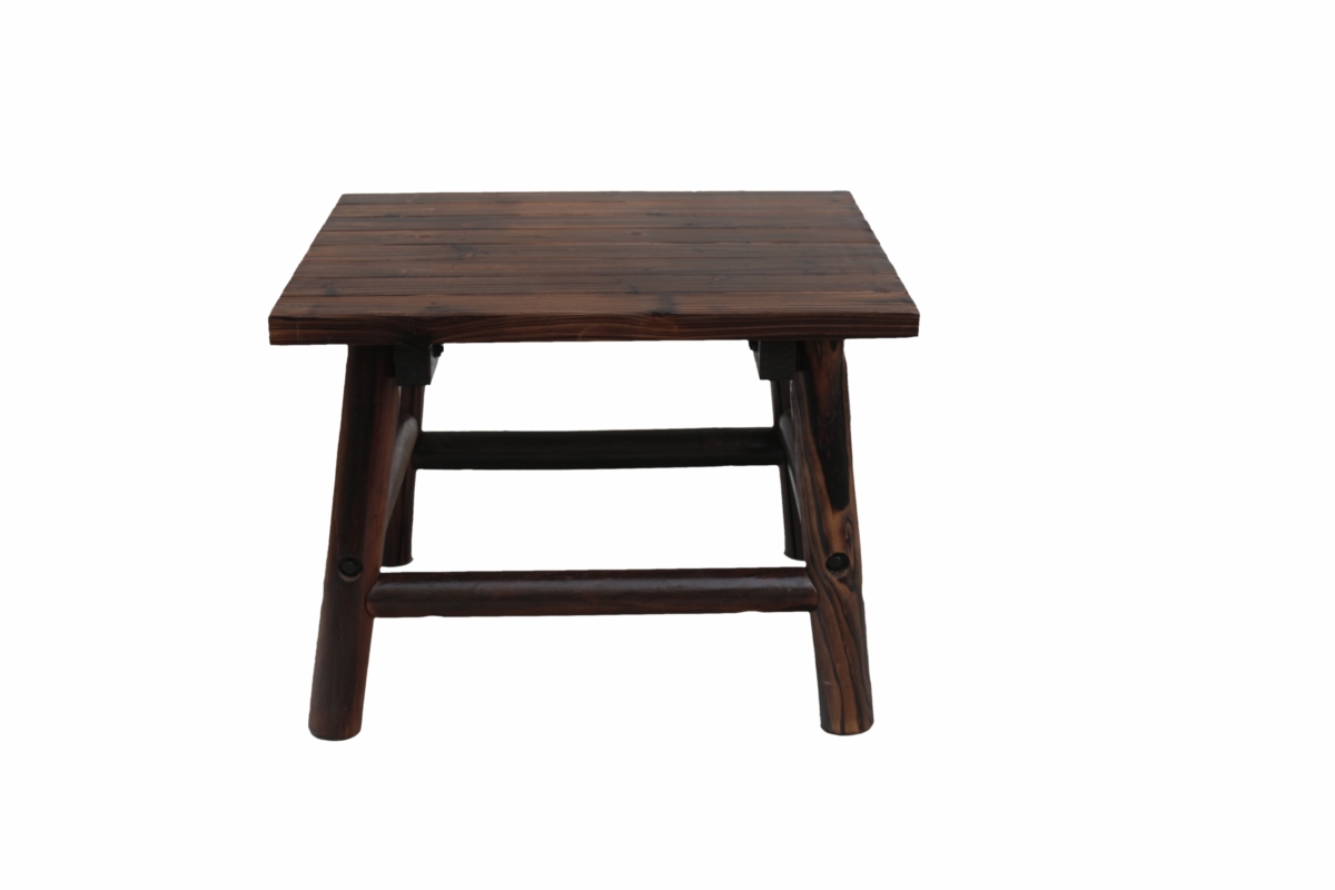 Char-log Rectangular End Table