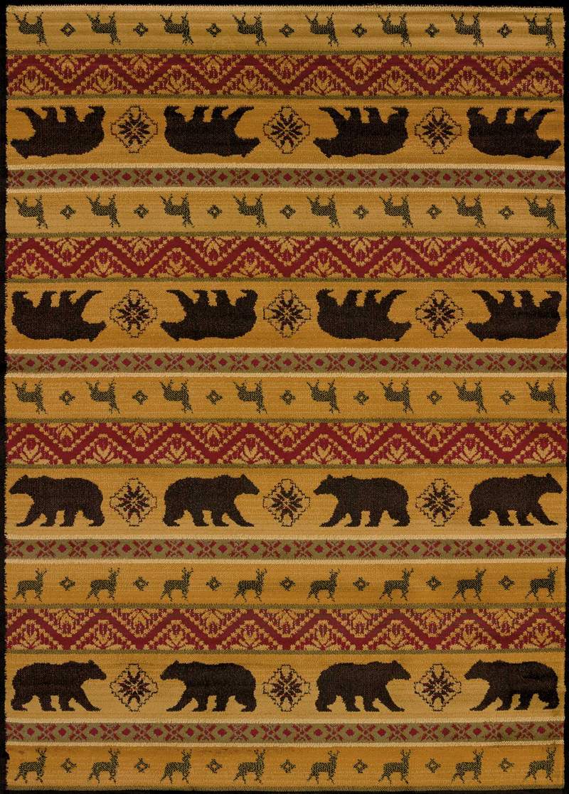 750 03353 58 5 Ft. 3 In. X 7 Ft. 2 In. Affinity Nordic Bear Area Rug, Multicolor