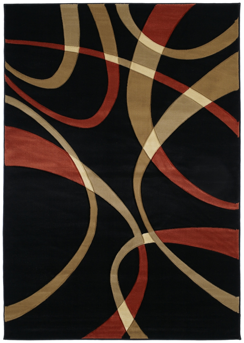 5 Ft. 3 In. X 7 Ft. 6 In. Contours La Chic Area Rug, Terracotta