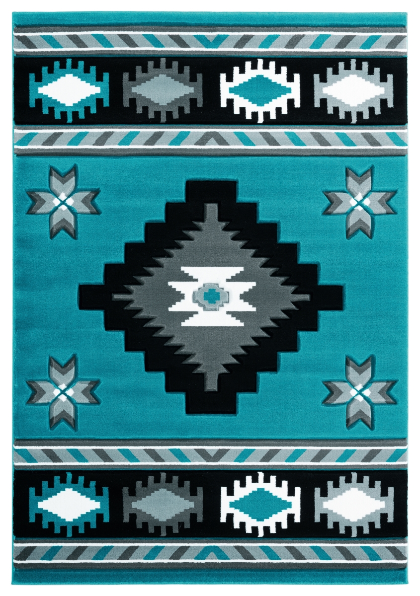 2050 10469 24 1 Ft. 10 In. X 2 Ft. 8 In. Bristol Caliente Turquoise Rectangle Accent Rug