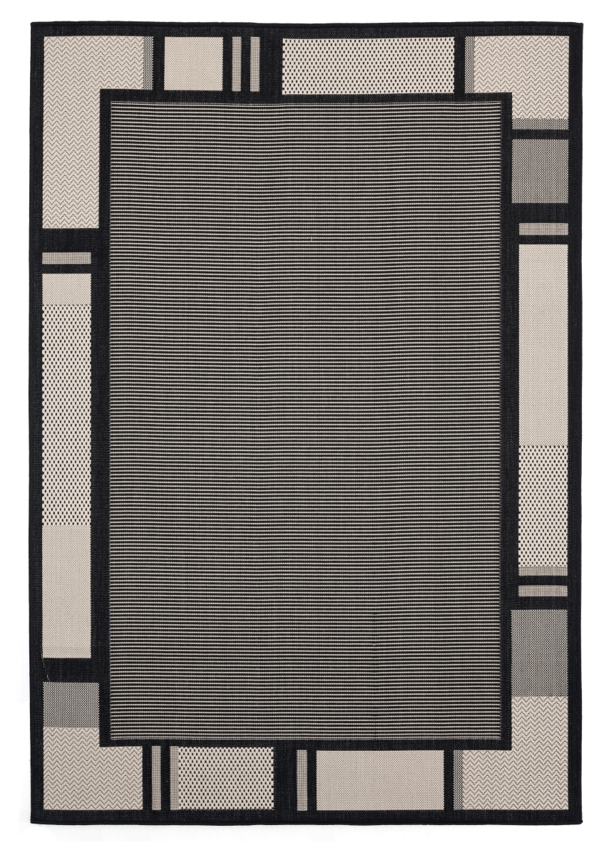3900 10870 69 5 Ft. 3 In. X 7 Ft. 6 In. Augusta Matira Black Rectangle Area Rug
