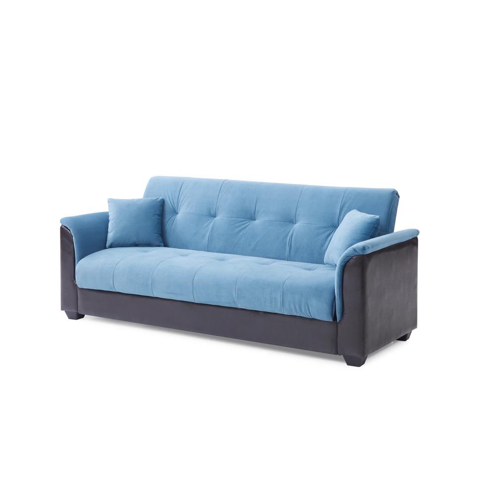 72016-06bl Champion Sofa Futon Bed, Blue