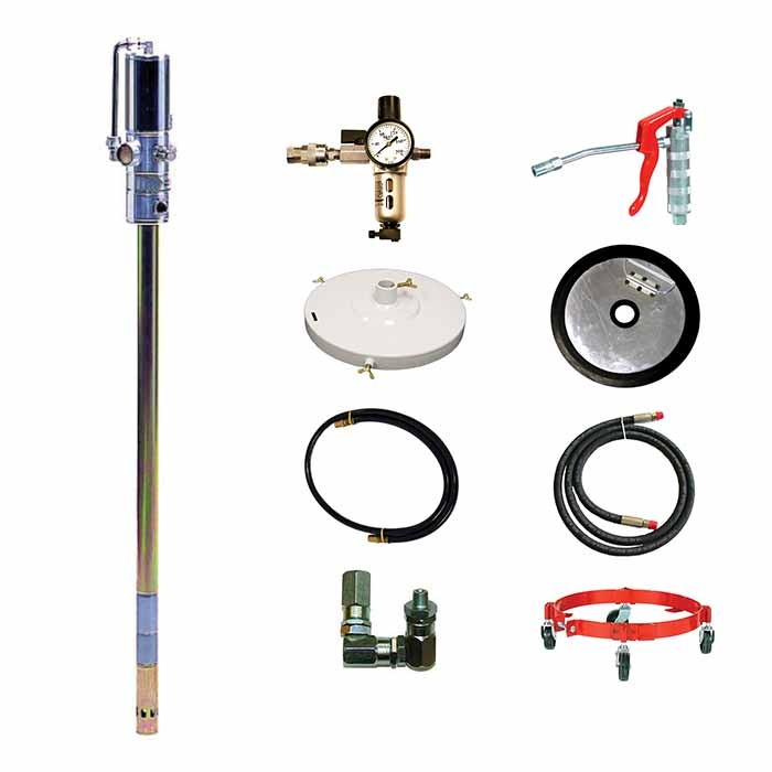 1220r-12 50 Isto 1 Portable Grease System For 120 Lbs Drum With 12 Ft. Hose