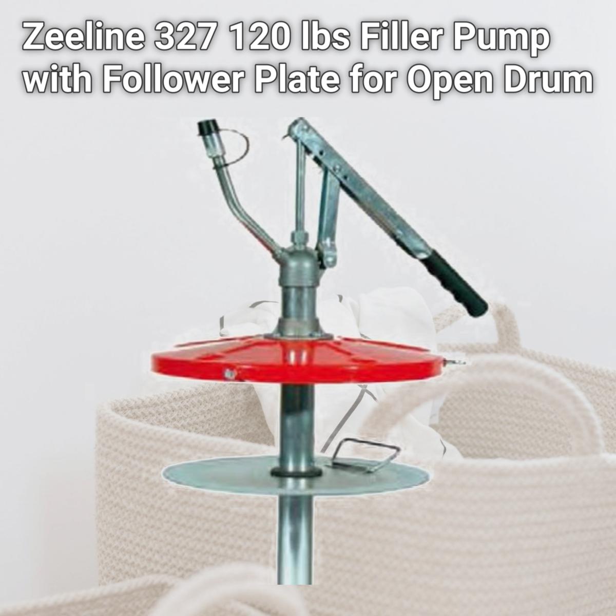 Picture of Zeeline 327 120 lbs Filler Pump with Follower Plate for Open Drum