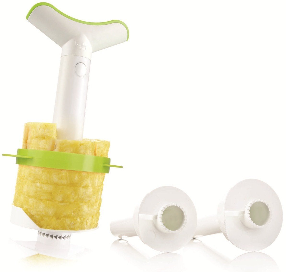 48702606 Pineapple Slicer With Green Wedger & 3 Knives, Small, Medium & Large - Gift Box