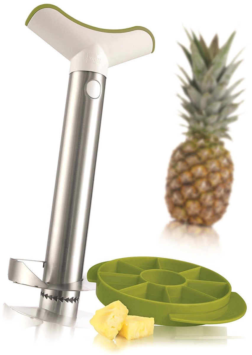 4872360 Stainless Steel Pineapple Slicer With Green Wedger - Gift Box