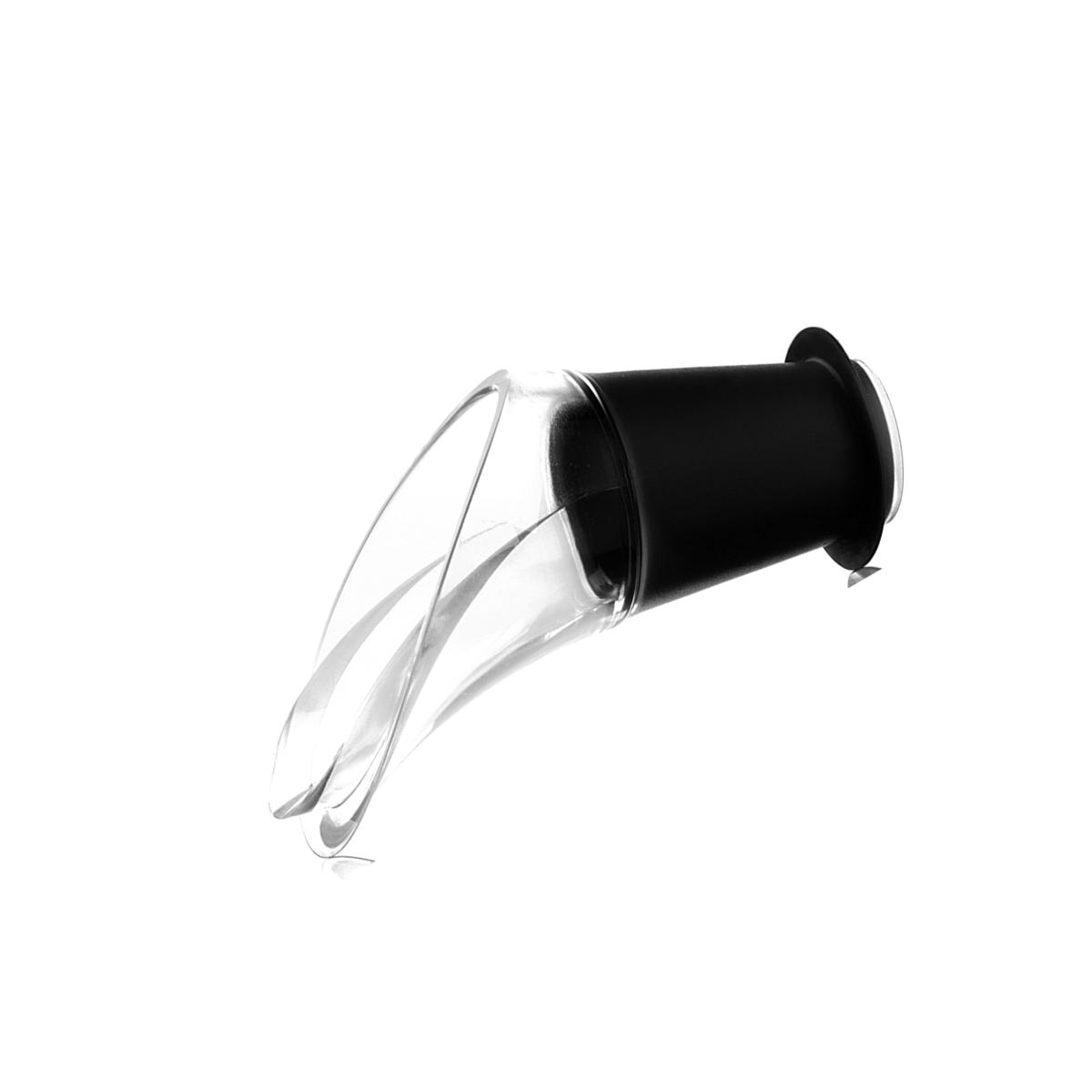 Picture of Vacu Vin 18540612 Wine Server Crystal, Black - J Hook - Set of 2