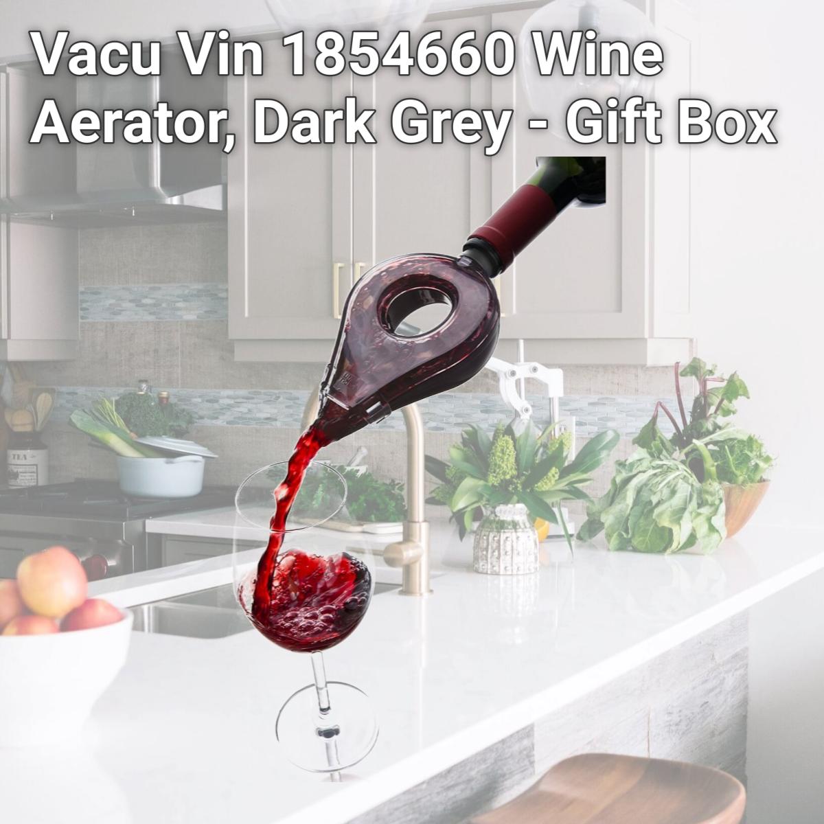 Picture of Vacu Vin 1854660 Wine Aerator, Dark Grey - Gift Box