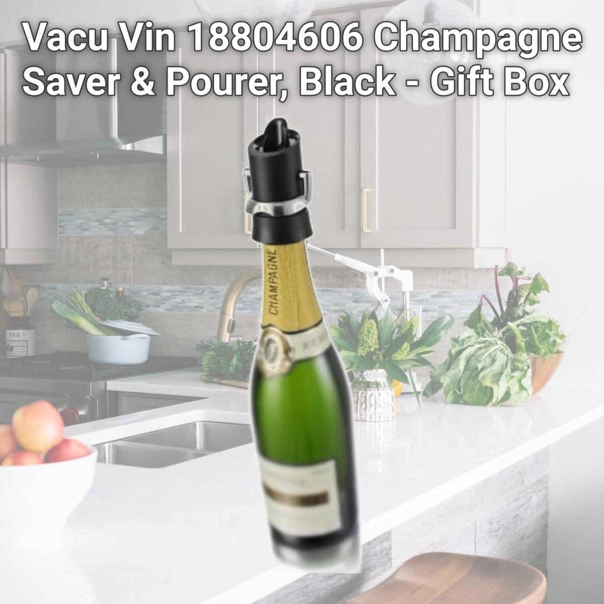 Picture of Vacu Vin 18804606 Champagne Saver & Pourer, Black - Gift Box