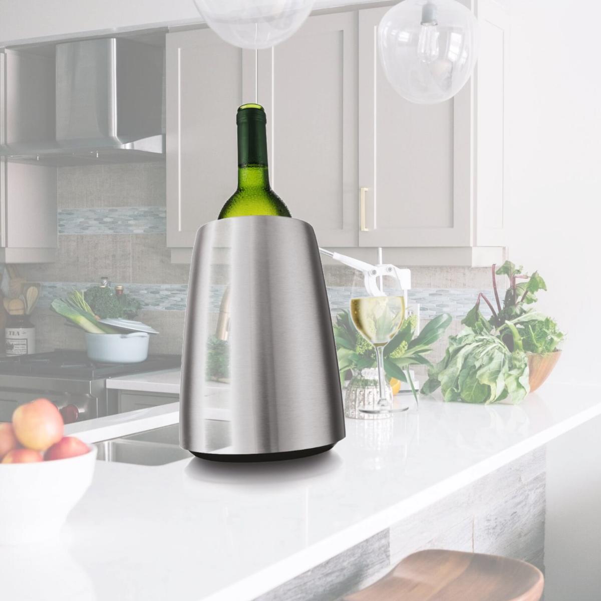 Picture of Vacu Vin 3649360 Active Wine Cooler Elegant, Stainless Steel - Gift Box