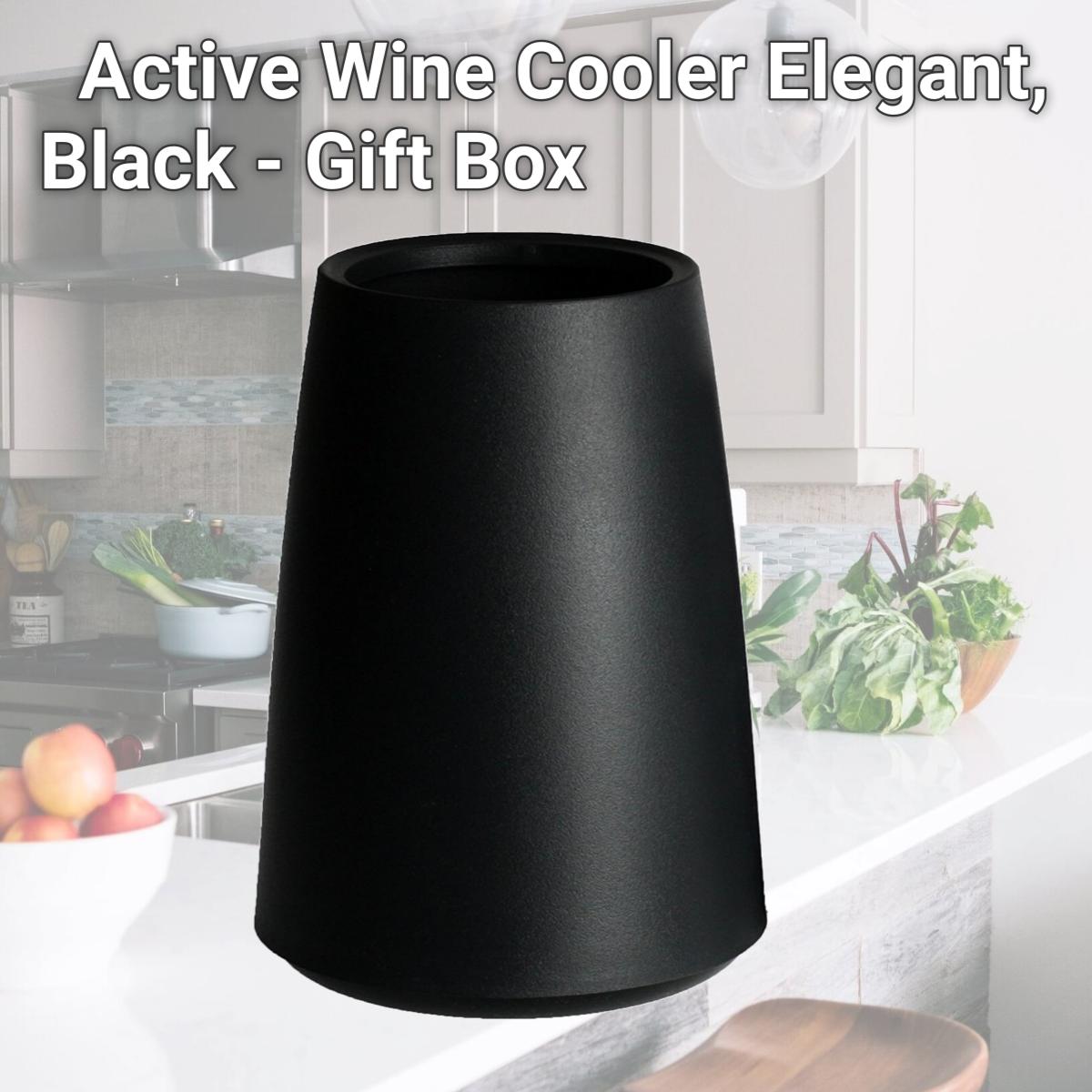 Picture of Vacu Vin 3649460 Active Wine Cooler Elegant, Black - Gift Box