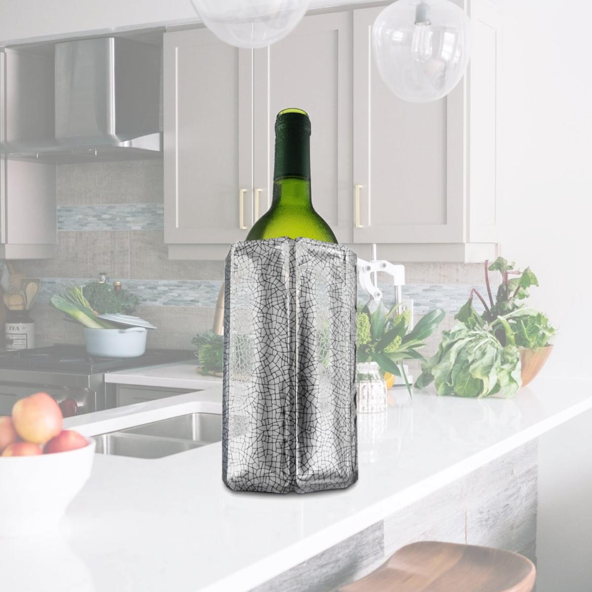 Picture of Vacu Vin 38803606 Active Wine Cooler, Silver - J Hook